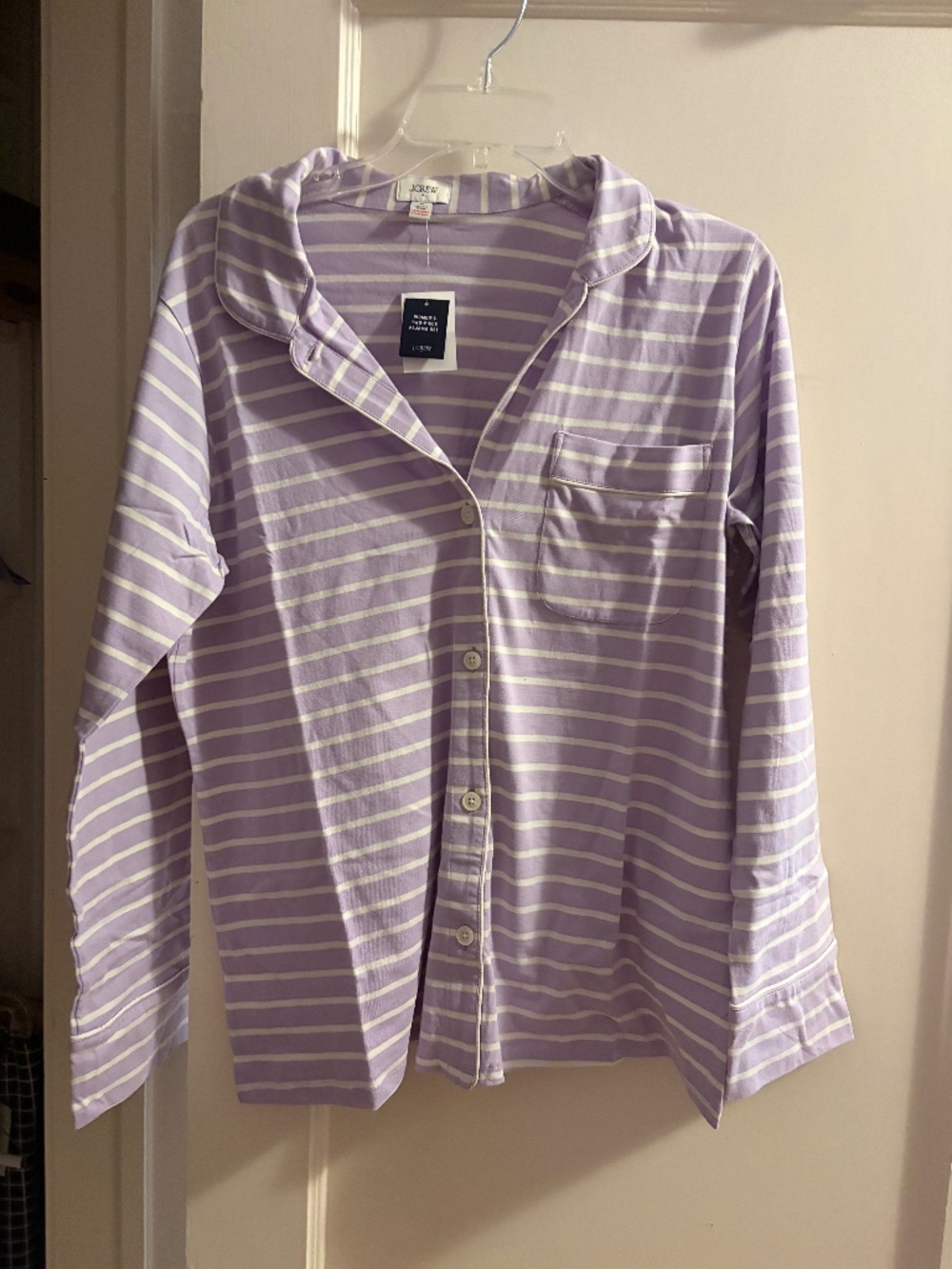 Jcrew purple pajama top size medium new with tags